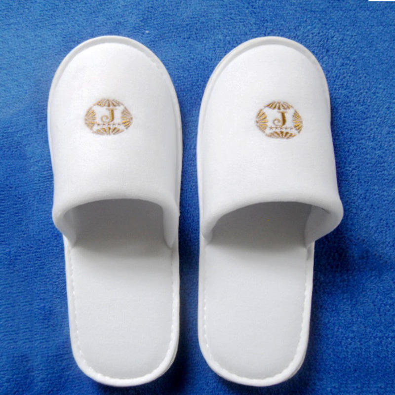 Custom Disposable Hotel SPA Soft Coral Fleece/Waffle Fleece Slippers