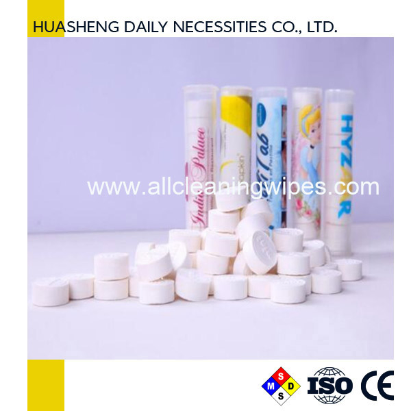 Biodegradable Tablet Napkin / Mini Coin Tissue 8/10 PCS in One Tube