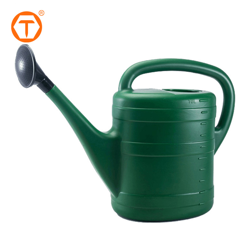 Removable Nozzle Spout 10L Large Plastic Water Pot Garden Watering Can with Long Spout