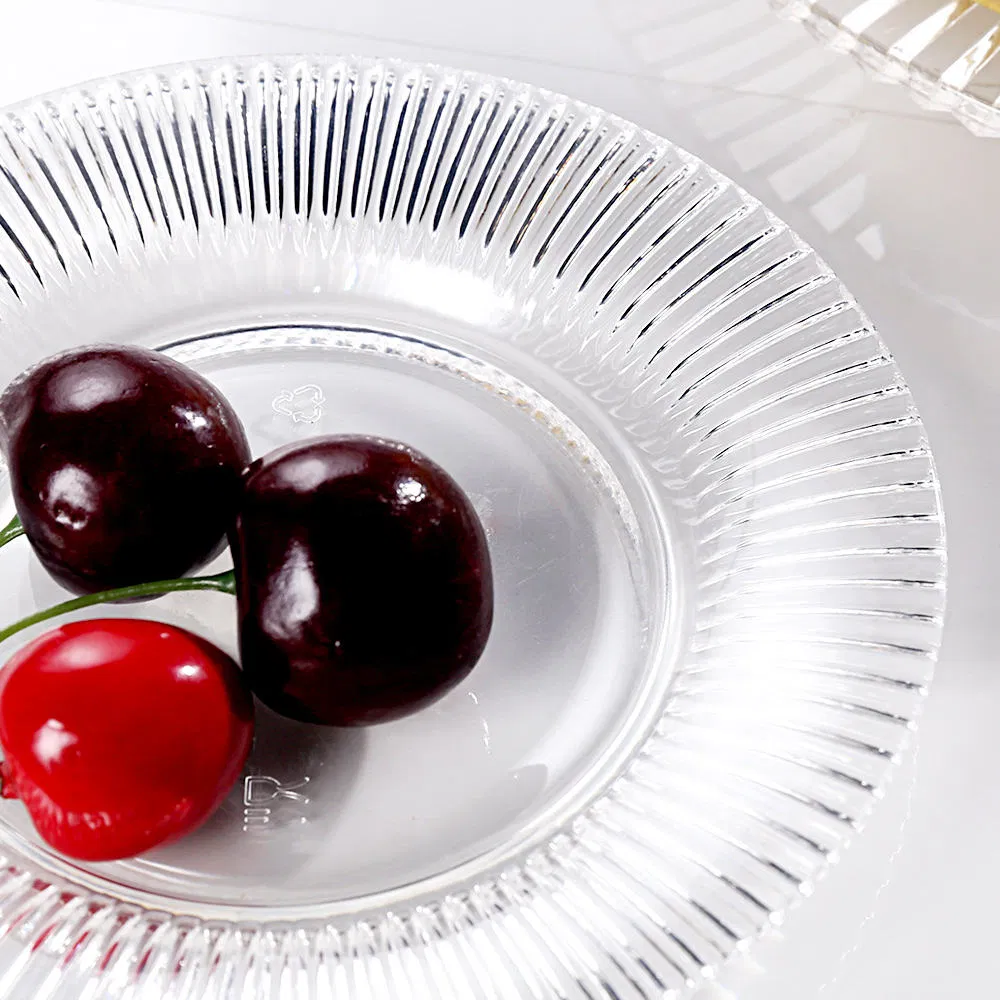 Plastic Fruit Plate - Transparent PS/PC Wedding Party Dessert Plate