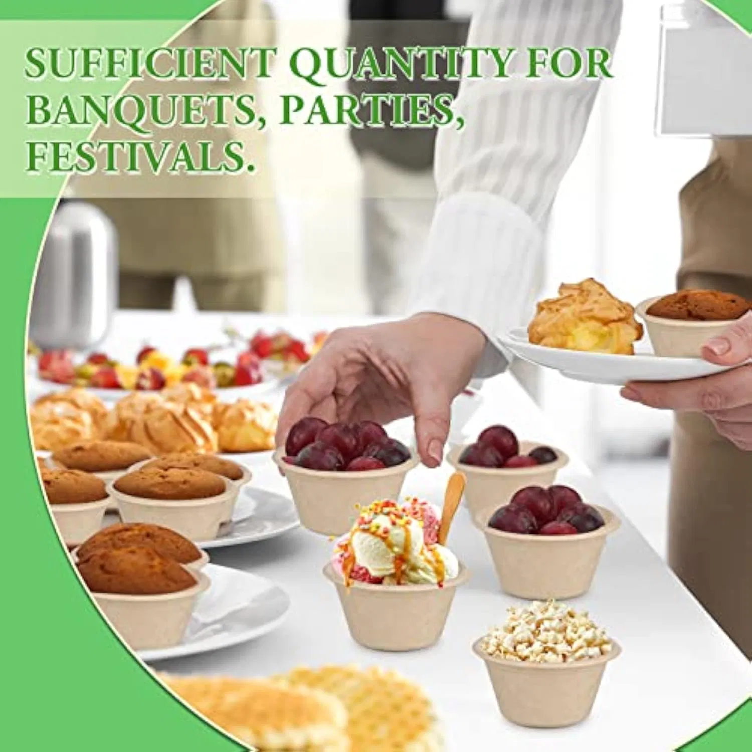 Biodegradable Sugarcane Fiber Dessert Box Industrial-Strength Sugarcane Tray