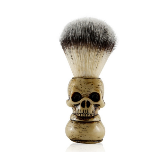 Barber Shop Skull Shaving Brush Beard Brush Men's Facial Beard Cleaning Tool Foaming Brush Resin Handle Barber Shop Shaving Tools