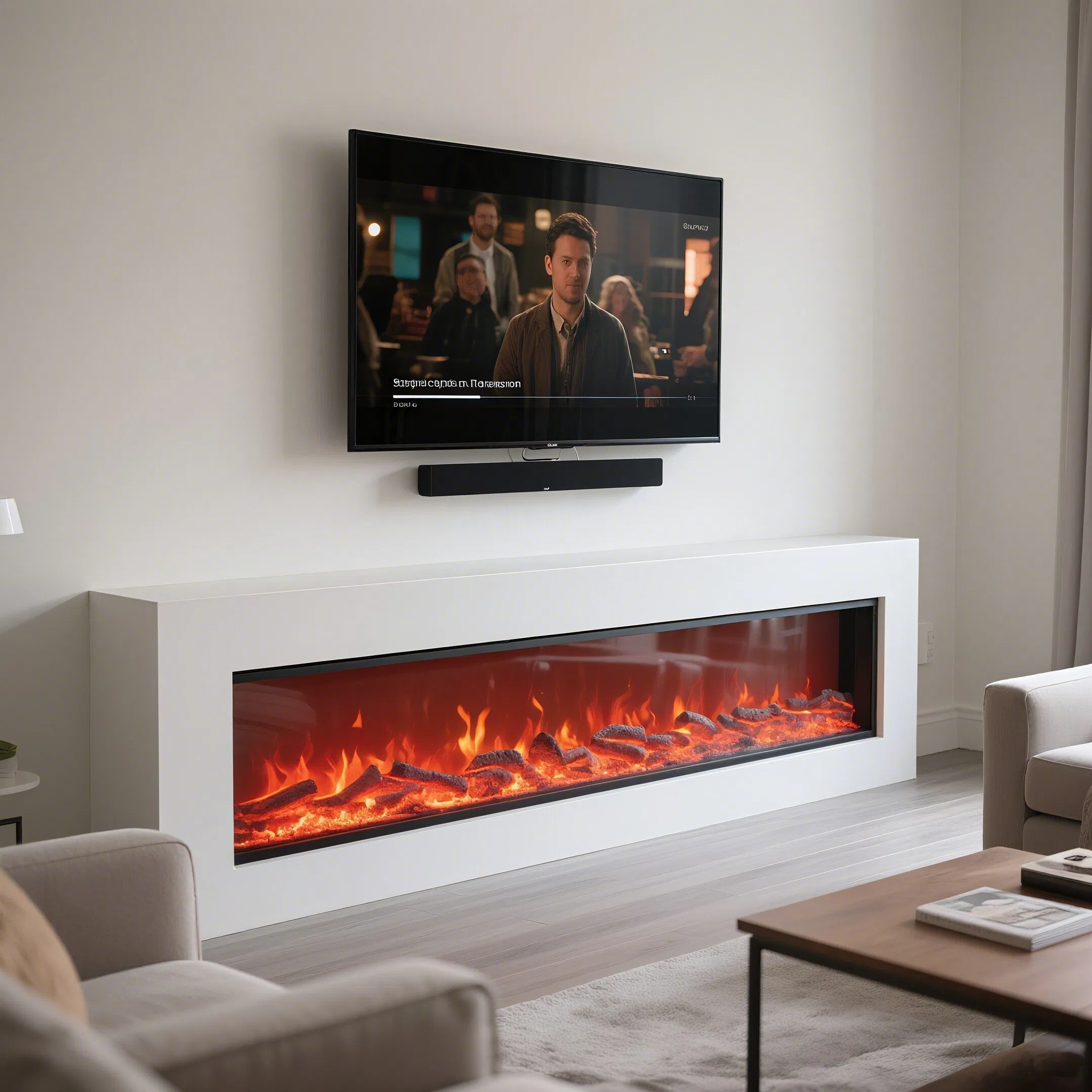 High Quanlity Modern 80 Inch Energy Efficient Electric Fireplace