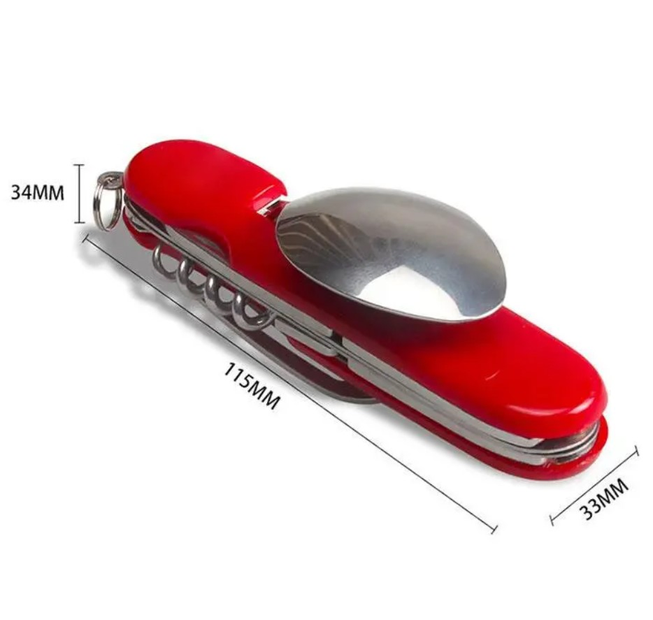 High Quality Stainless Steel Red Handle Tableware Cutlery with Knife Spoon Fork