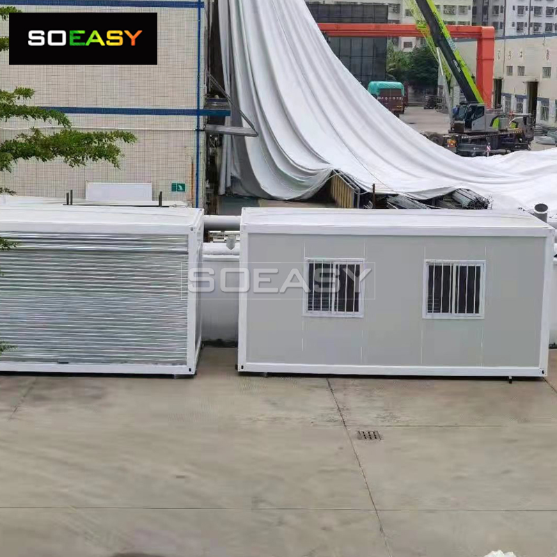 Movable Steel Structure Flat Pack Container Shop with Rolling Door