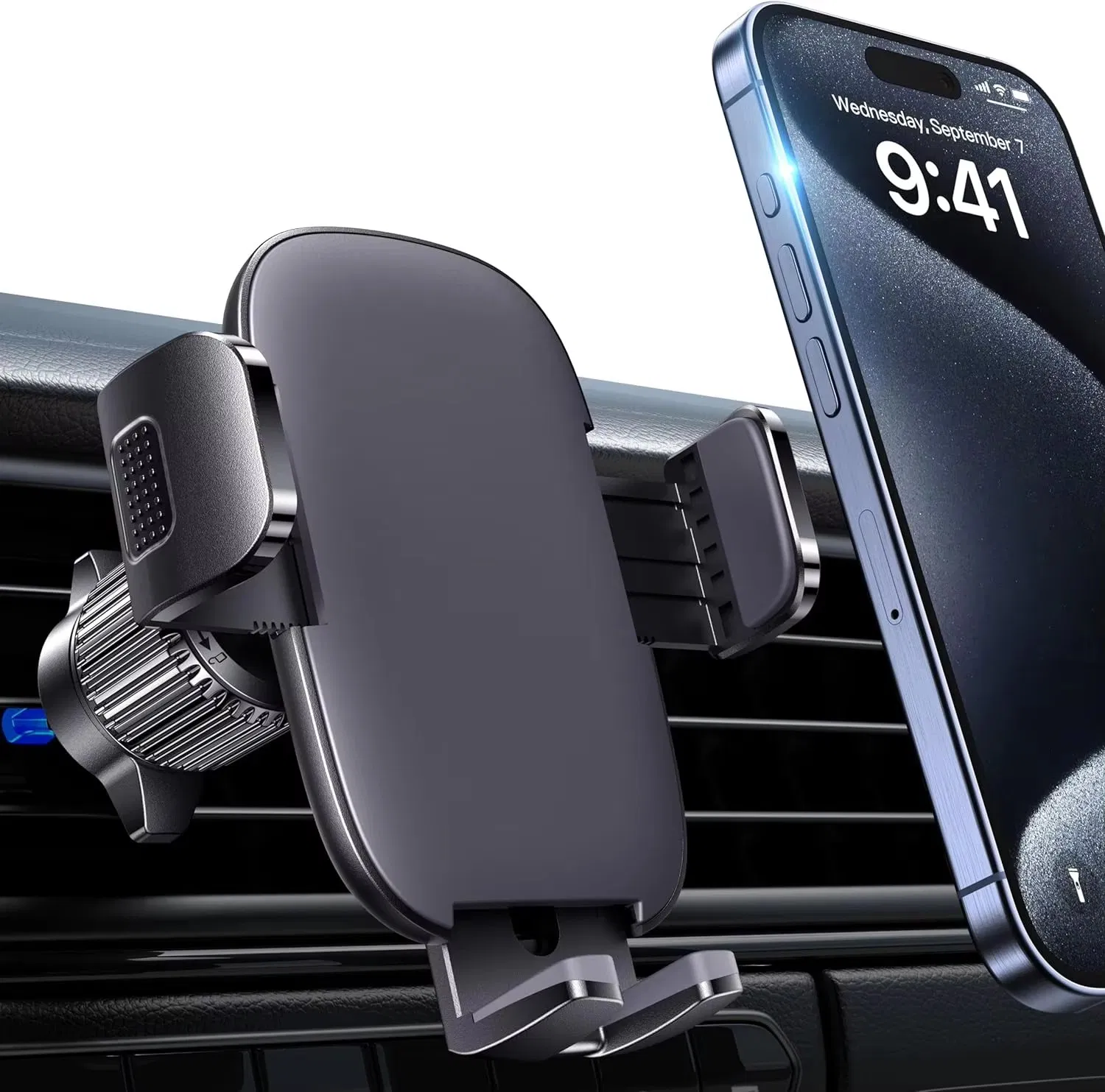 Universally Compatible One-Hand Operation Hands-Free Design Car Phone Holder