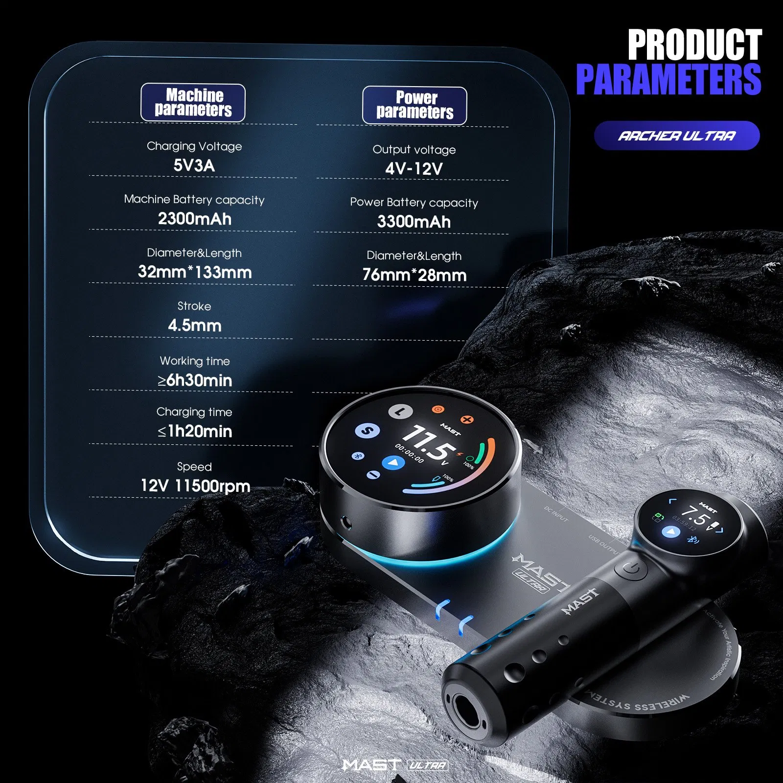Mast Ultra Smart Wireless Tattoo Pen Machine