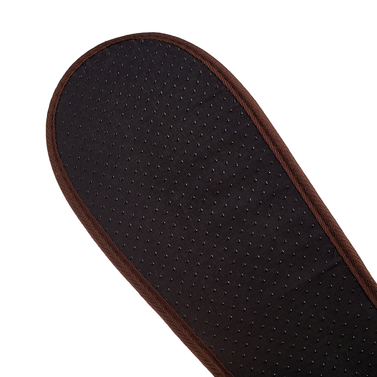 Wholesale 5 Star SPA Hotel Room Slippers Custom Logo Anti-Slip Dotted Fabric Sole Disposable House Guest Slippers