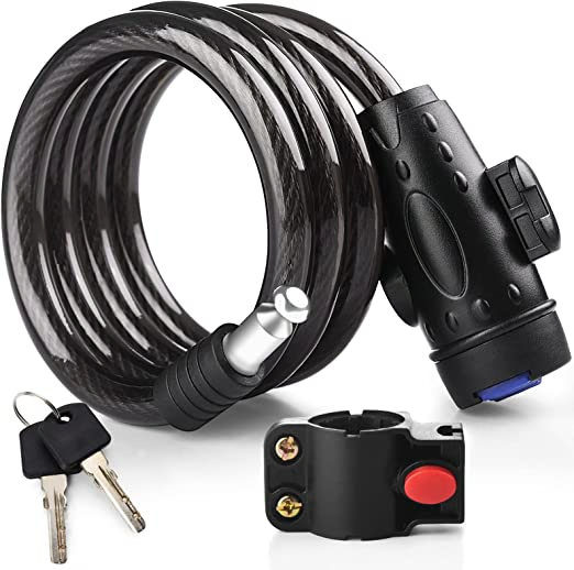 Bike Locking Coil Combination Cable Chain Anti-Theft Bicycle Lock