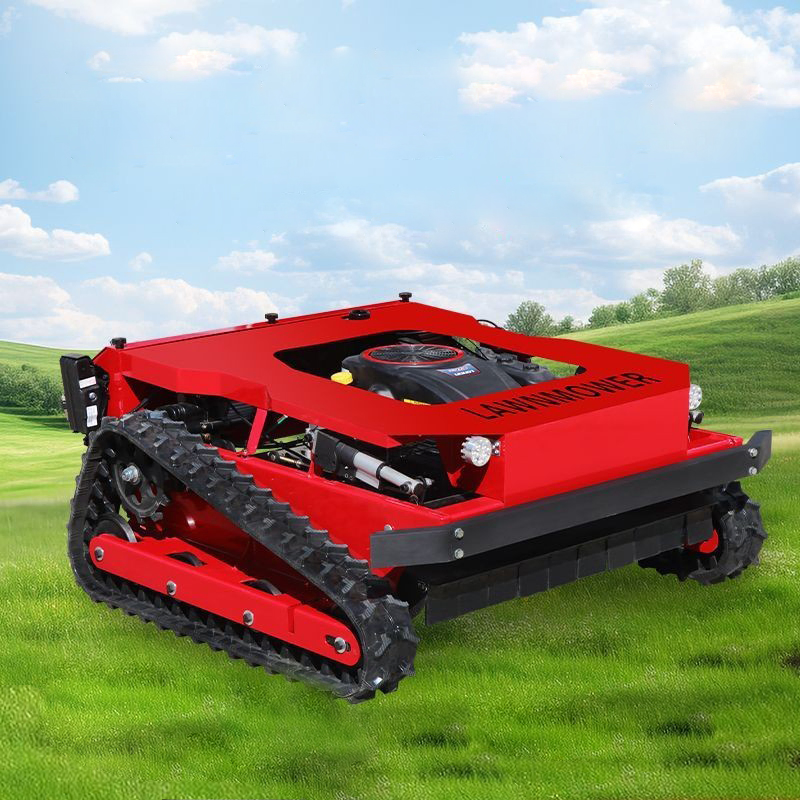 22HP Rubber Crawler Robot Gasoline Self Propelled Garden Remote Control Lawn Mower