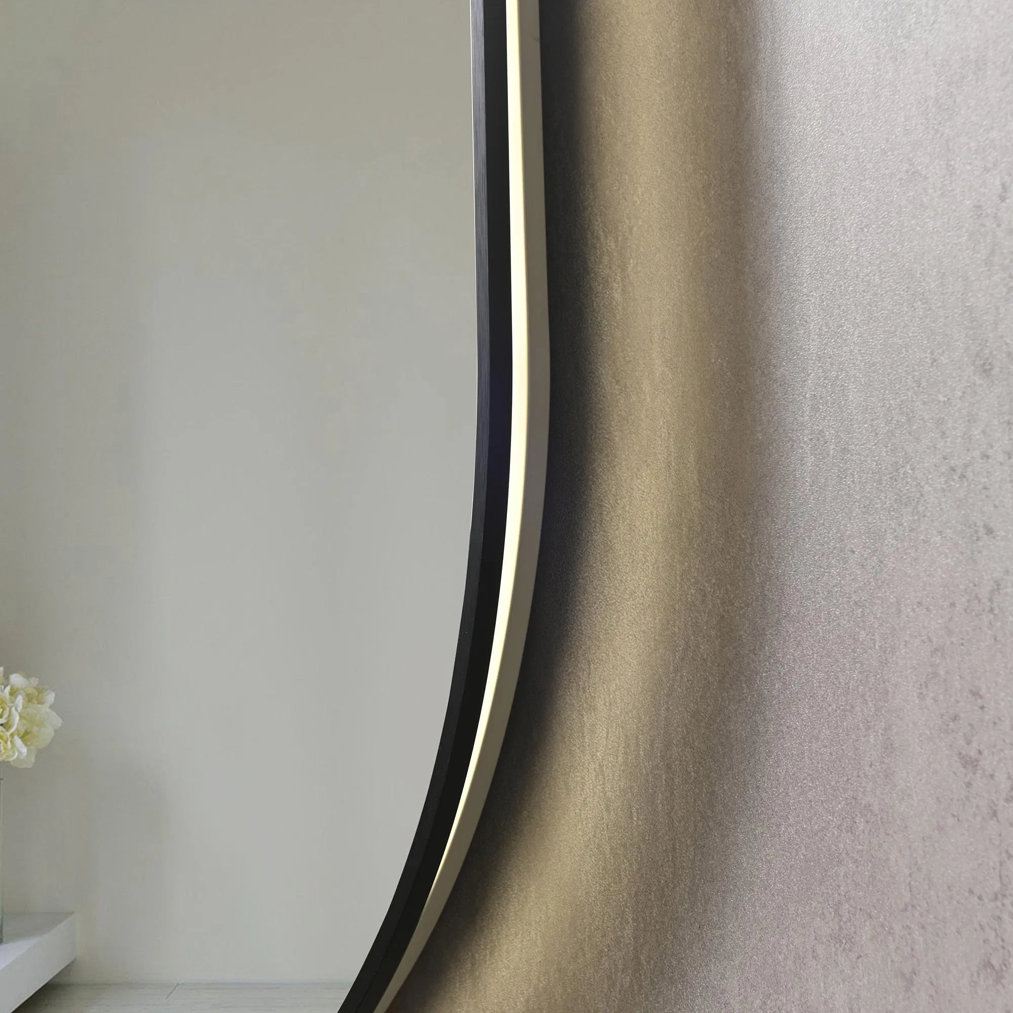 Round Anti-Fog Ultra-Thin LED 60X85 Mirror with CE for Bathroom