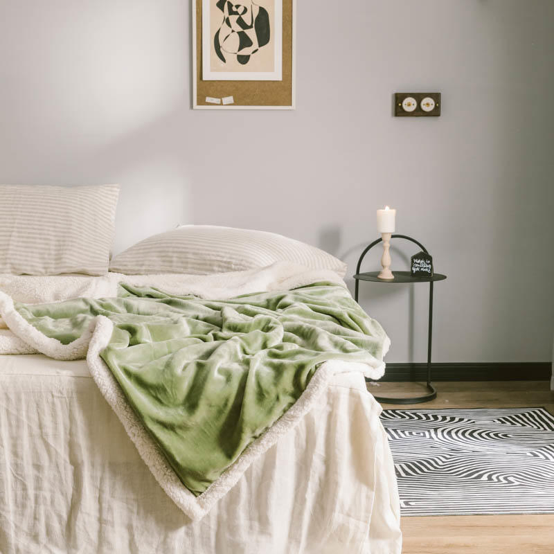 Microfiber Soft Chunky Animal Skin Design Faux Fur Blanket Printing Sherpa Throw Blanket