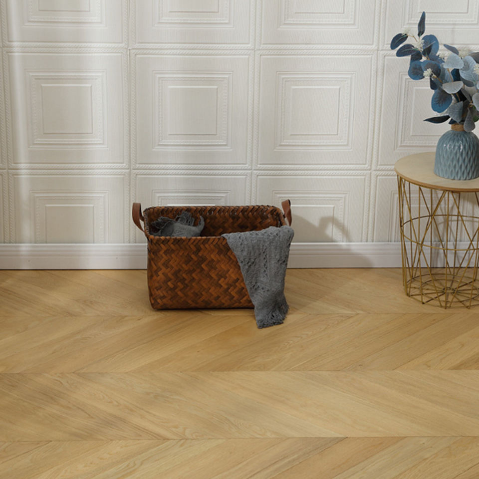 Паркетная доска Лакированная Дуб Орех Шеврон Елочка