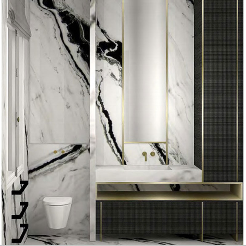 Prefab Marble Kitchen Countertop Natural Panda White Marble for Kitchen Countertop and Island Top