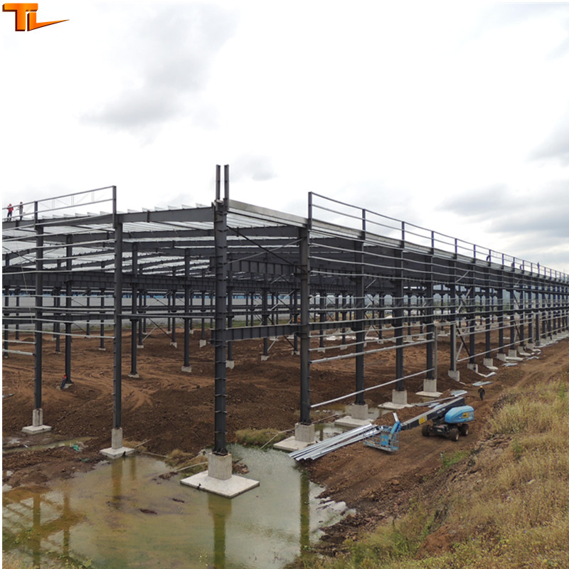 China Construction Industrial Light Metal Prefab Prefabricated Steel Frame Structure Building