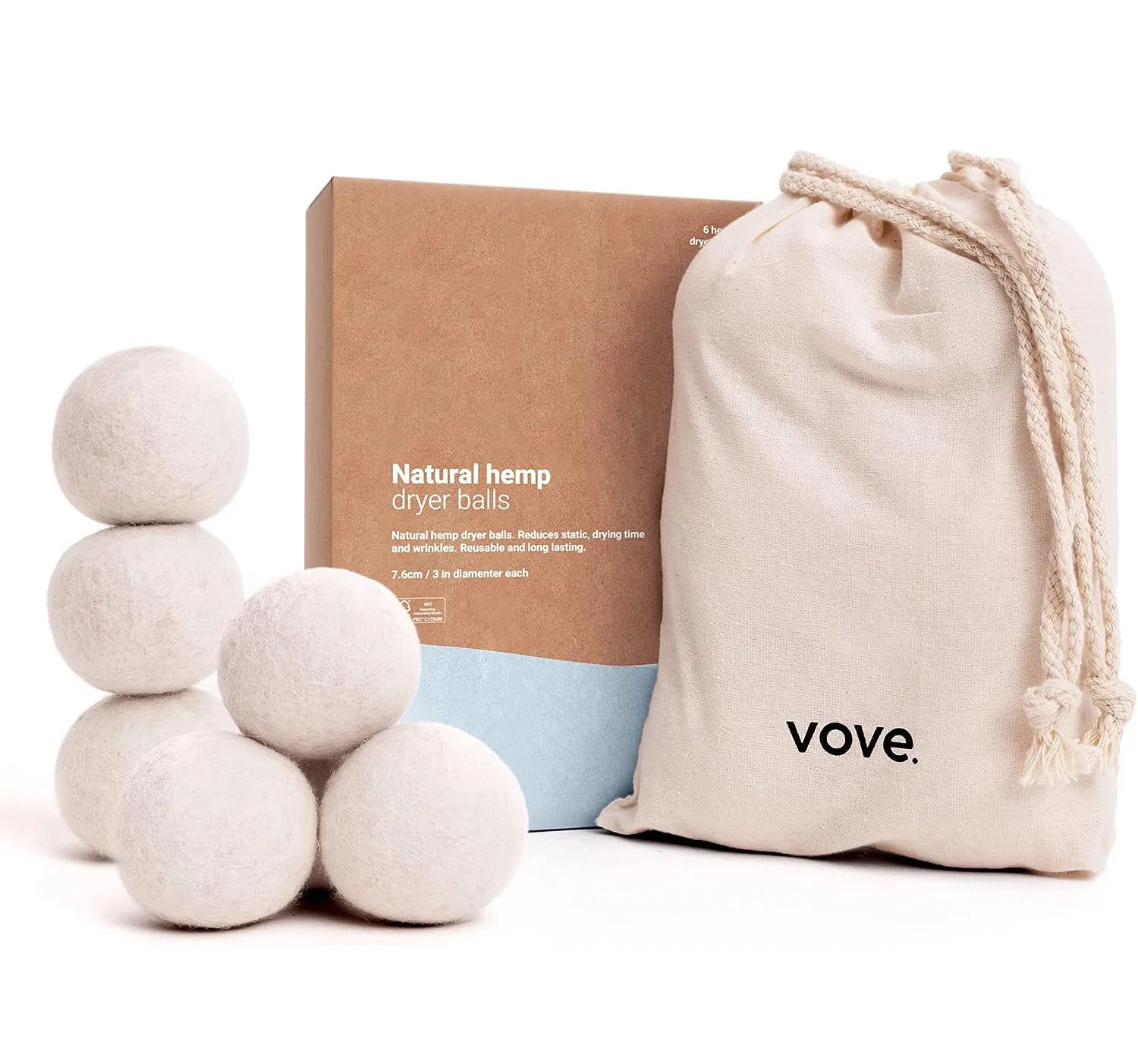Organic Oil Fregances New Zealand Wool Felt Laundry Dryer Ball