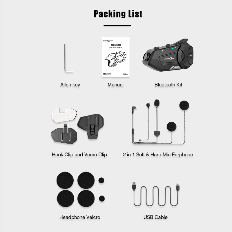 Freedconn R1 Pro Bluetooth Helmet Intercom