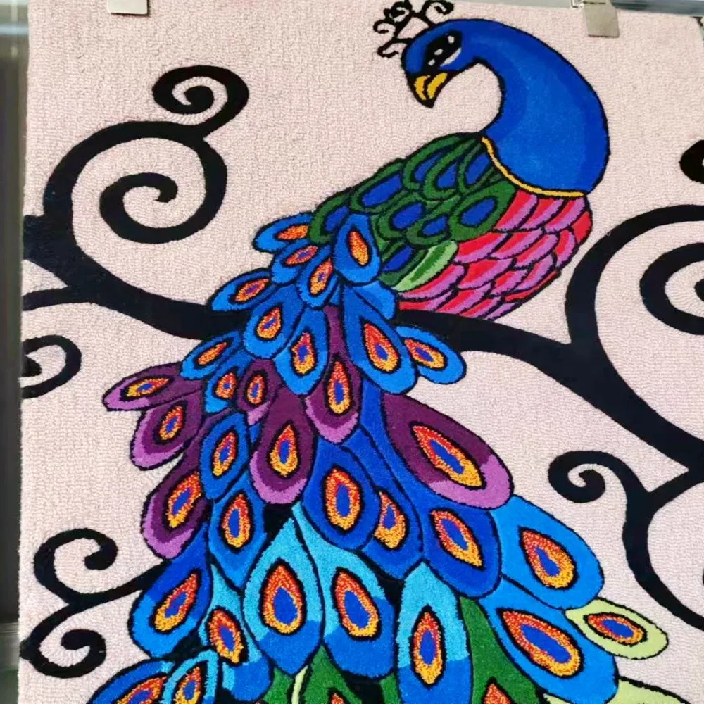 Home Decoration Wool Silk Viscose Cotton Handmade Home Living Room Hotel Area Hand Tufted Rug Carpet