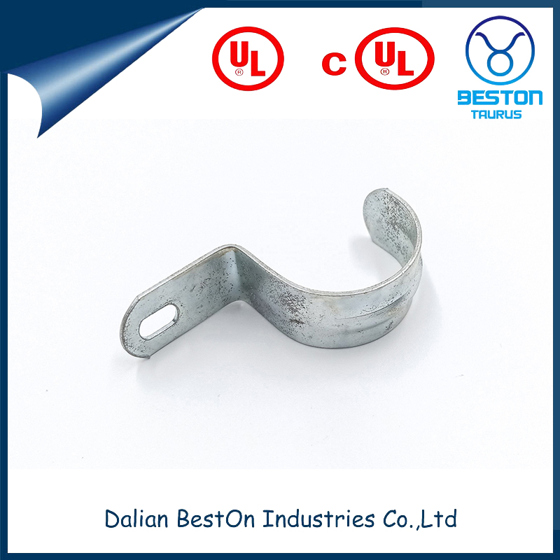 Dalian Beston Mounting Hole Size 9/32" Rigid One Hole Strap Thickness 14 Ga 0.08000 Lbs Tubing Size 1/2" Od One Hole Tubing Clamp with Electro Galvanized Finish
