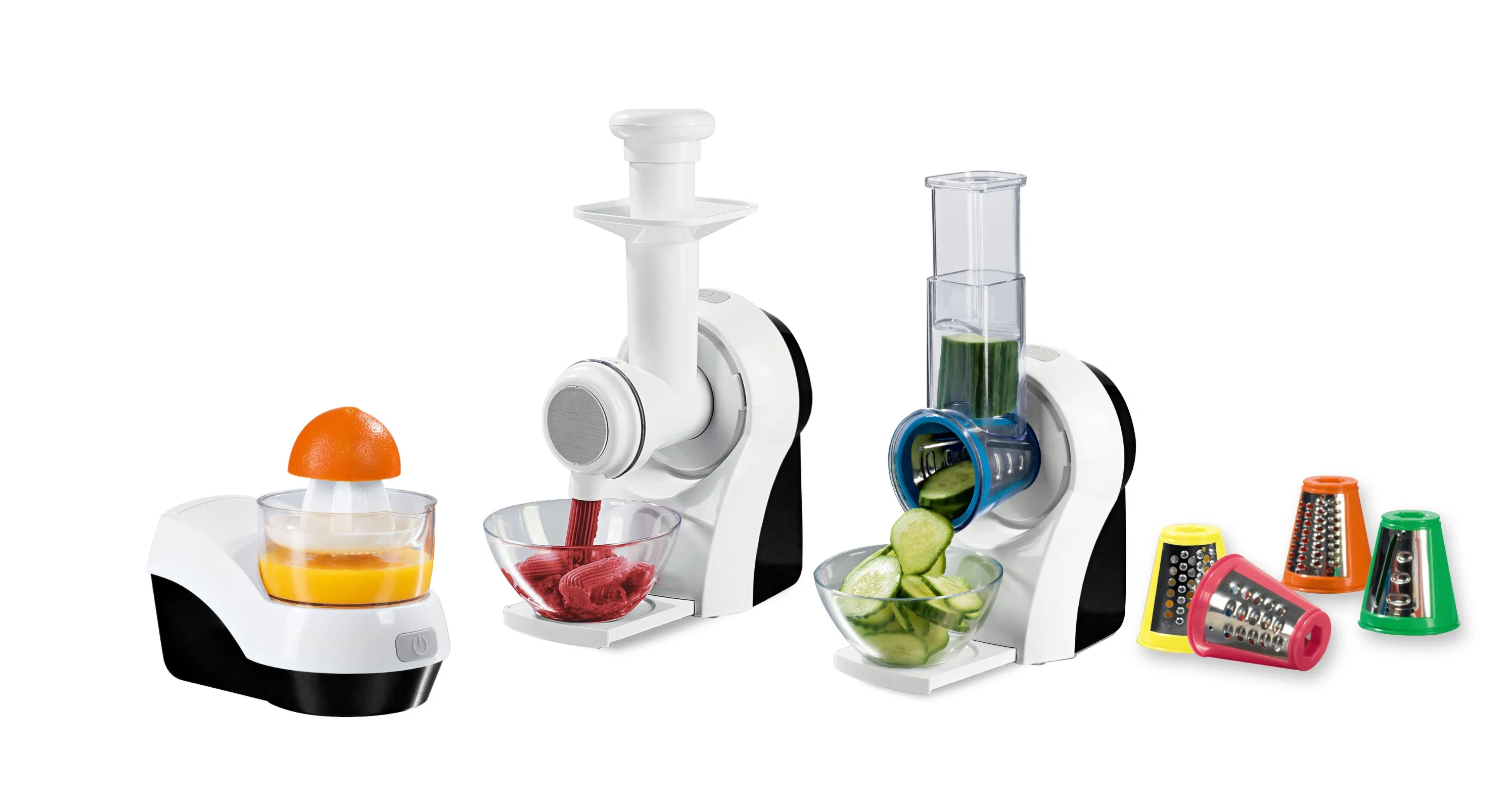 3 in 1 Food Processor (Fruit Ice Cream Maker/Slicer/Citrus Juicer)