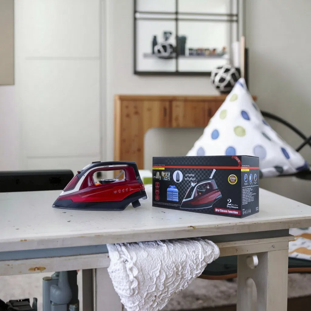 2200W Portable Steam Iron - Stainless Steel, Universal Voltage