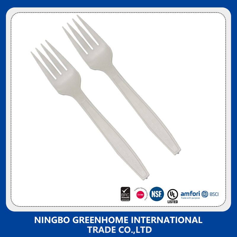 Eco-Friendly Biodegradable Disposable Cutlery Corn Starch Forks and Spoons Cutlery Set for Party