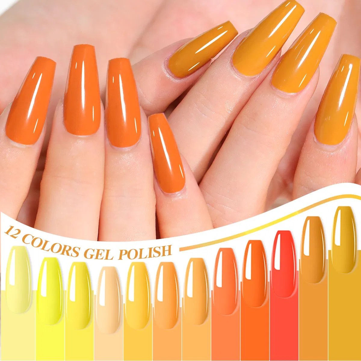 Neon Fluorescent 12 Colors High Pigment UV Gel Nail Polish for Summer Nail Art Salon Professional Manicure Kit