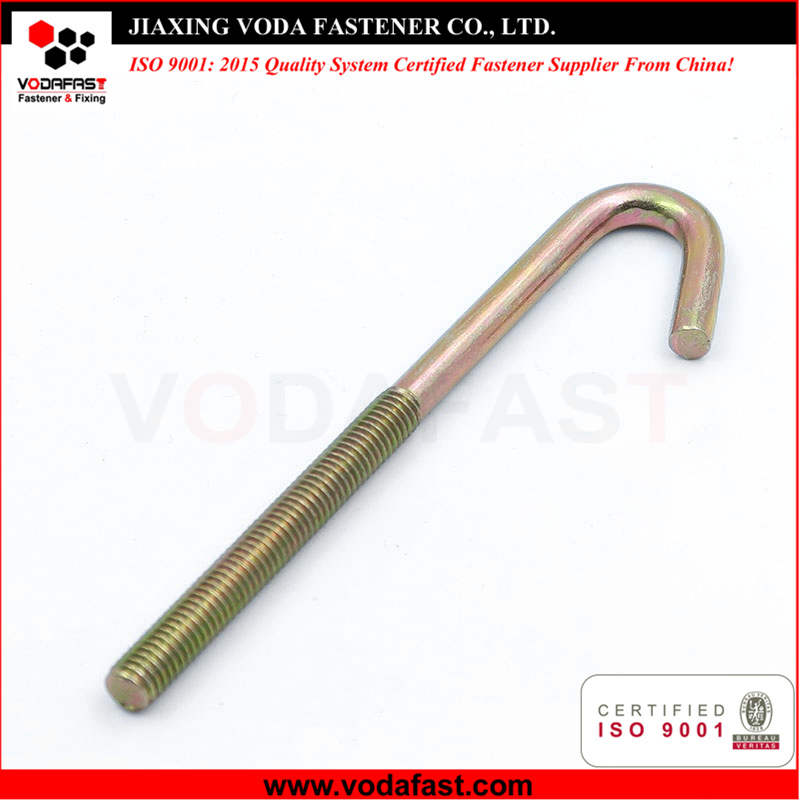 Анкерный болт с крюком Vodafast, желтый цинк