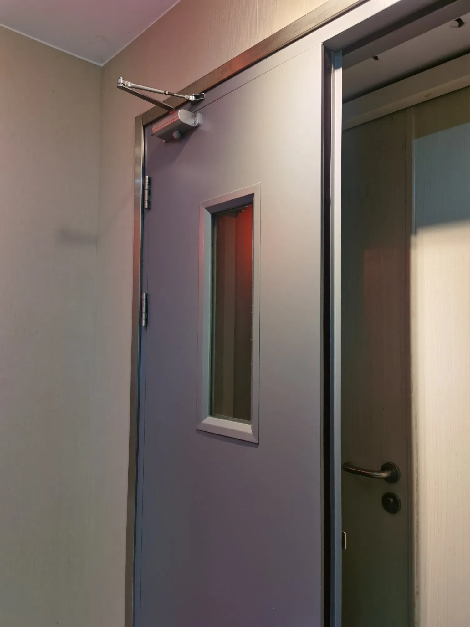 China Cheap Price Hospital Operating Room Hermetic Hinged Double Fire Exit Steel Doors