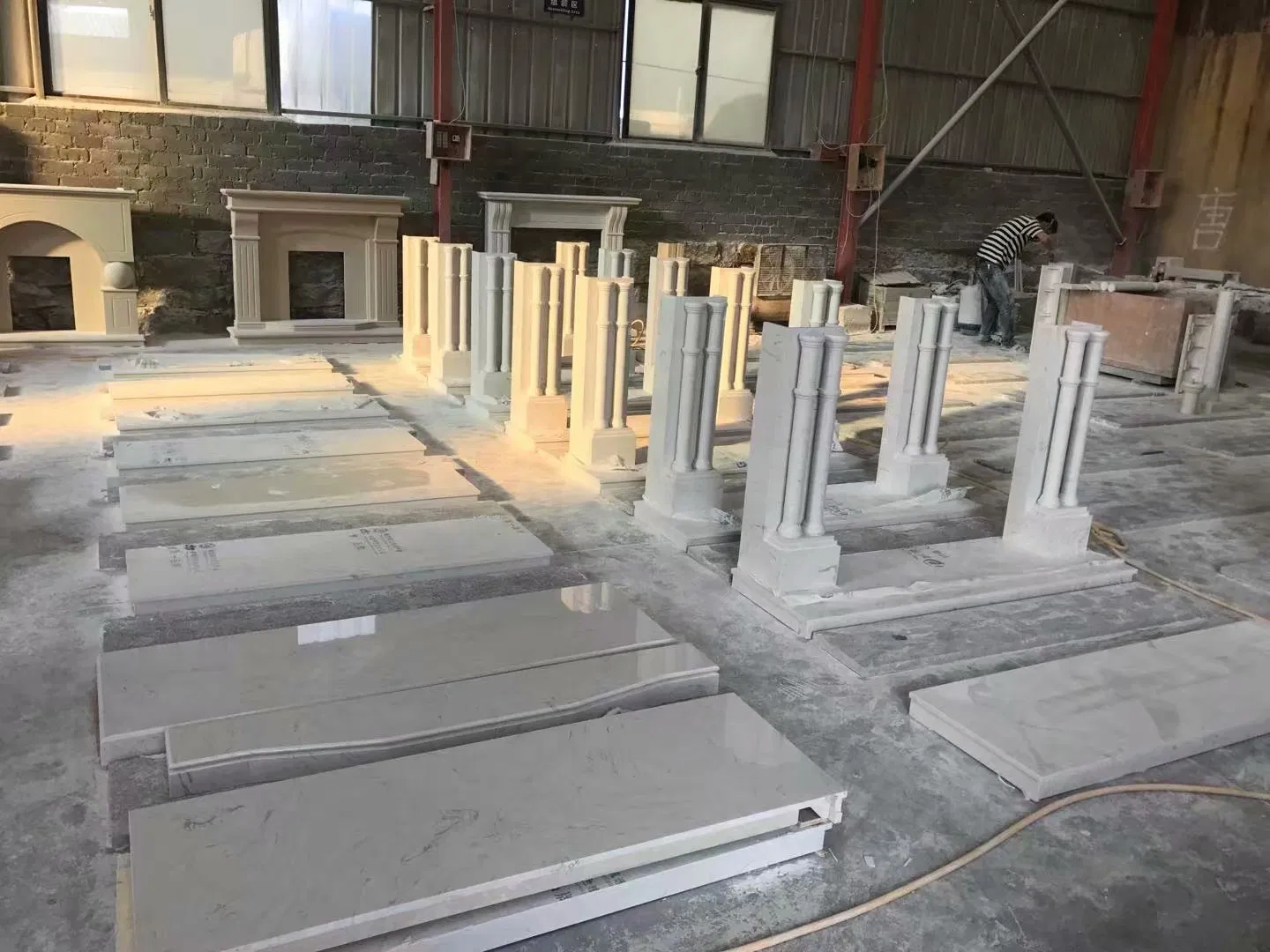 Customized Size Interior Decoration Modern Style Hand Made Carved Marble Fireplace Mantel Design Price