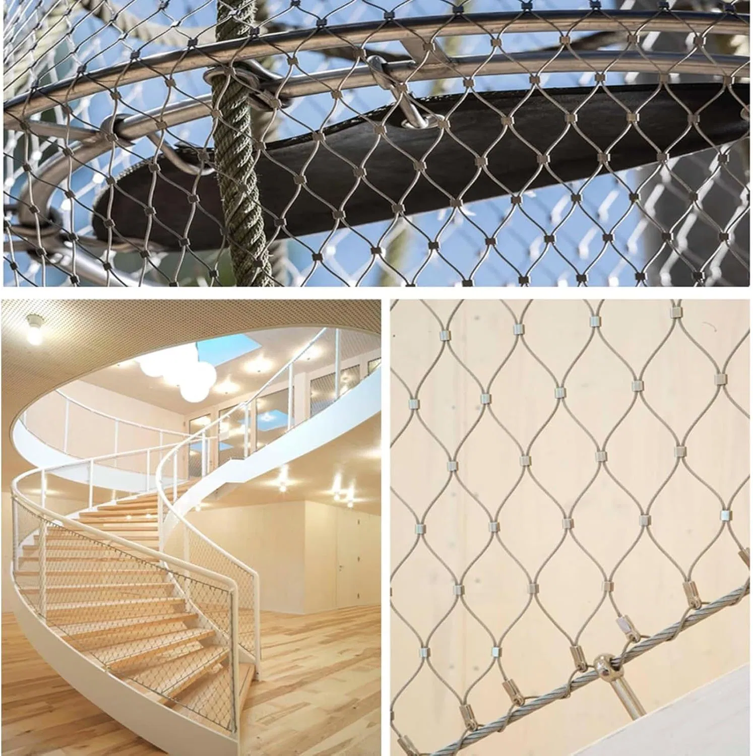 Factory Supply 306 Ss Wire Mesh Rope / Bird Netting Cable Mesh / Hand Woven Flexible Stainless Steel Bundles in Wooden Box