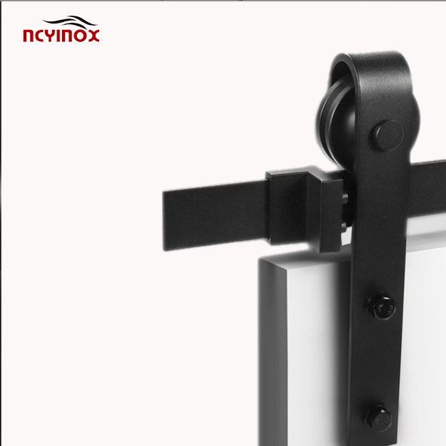 Wholesale Carbon Steel Concealed Rolling Wood Barn Door Sliding Hardware Rail Track System Fitting Hardware Kit Barn Door S