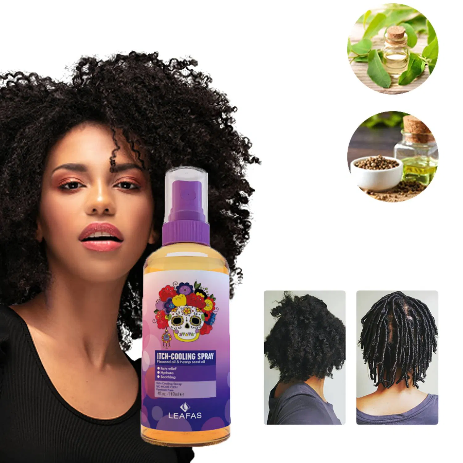 Hot Sale Guangzhou Factory 120ml Itch-Cooling Scalp Spray