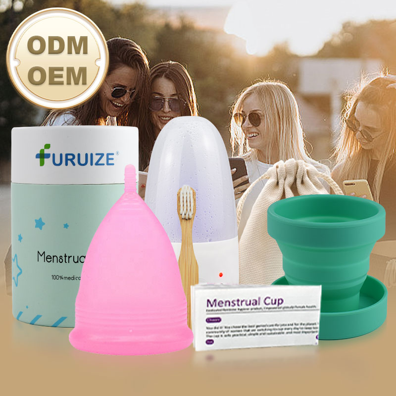 Menstrual Cups with Medical Grade Silicone Period Cups for Light Flow and Heavy Flow Large+Small
