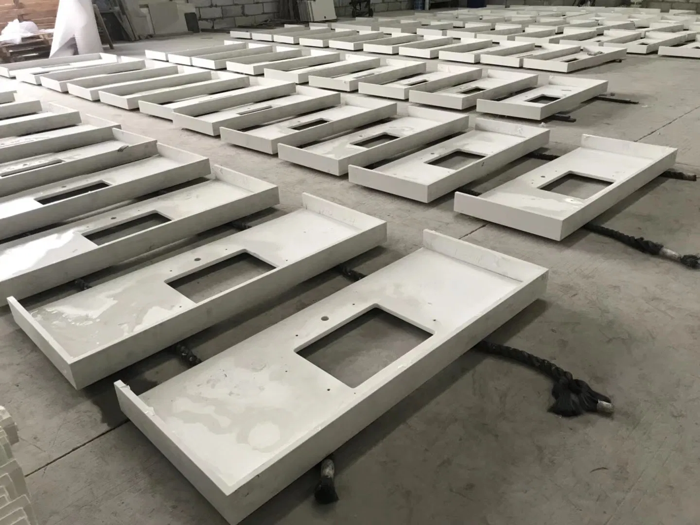 24 Inch to 73" Modern Vanity Tops Prefab Quartz Solid Surface Bathroom Vanity Top