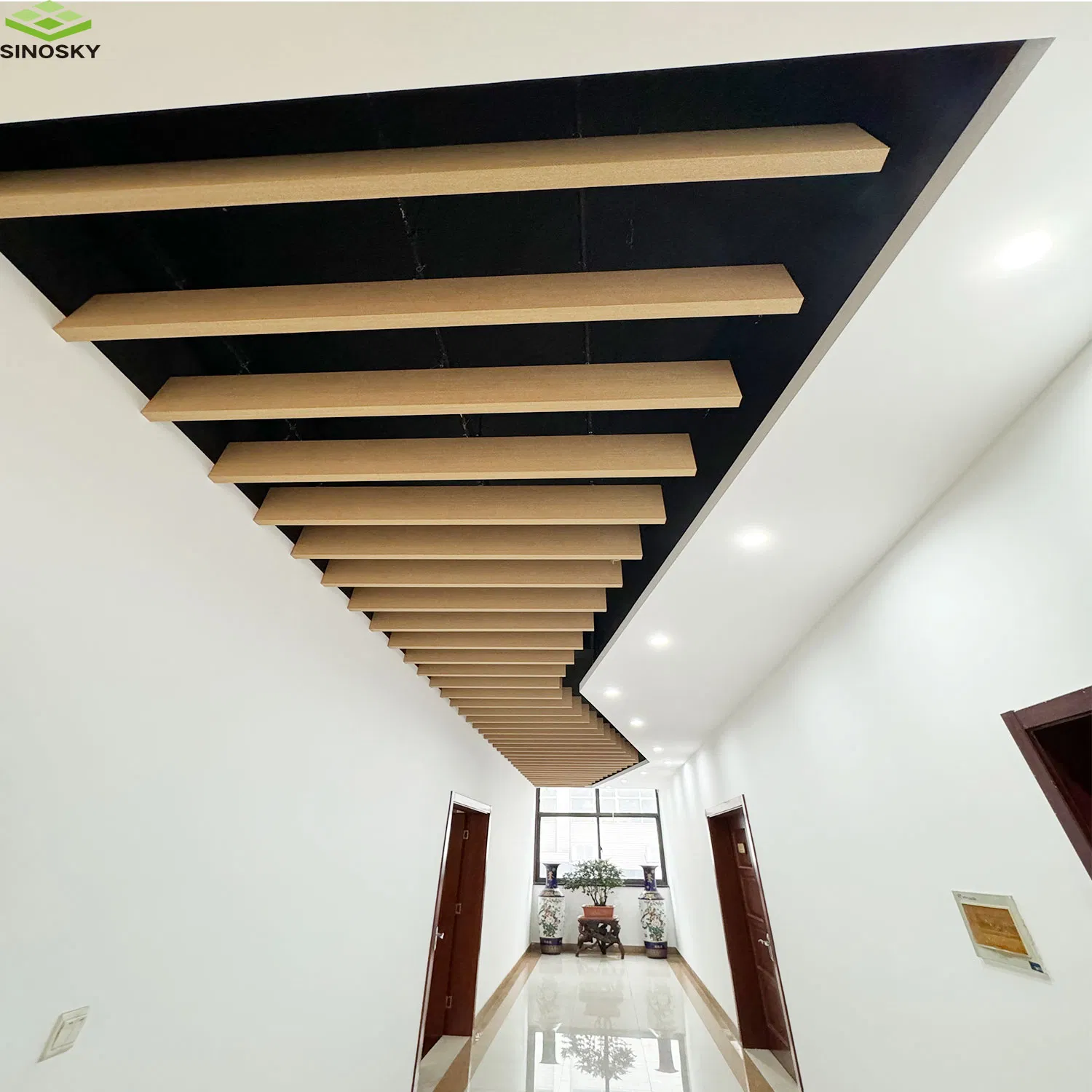 Customized Fiberglass Suspended Ceiling Acoustic Baffle Wave Design Wall Panel