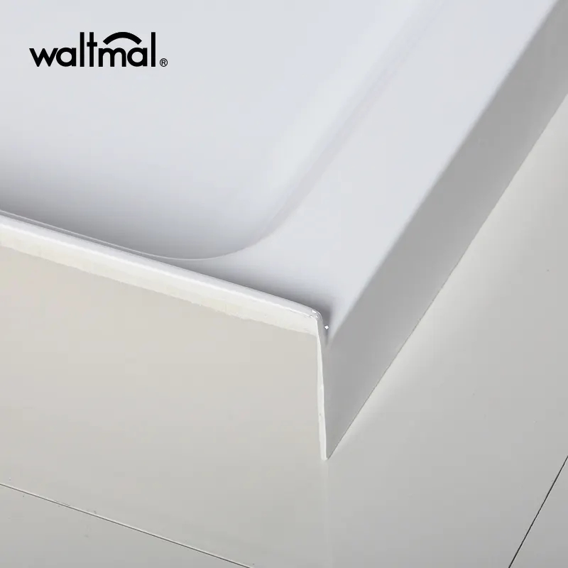 Acrylic Shower Tray Bathroom Tile Streamlined Anti-Slip Square Base for Shower Enclosure