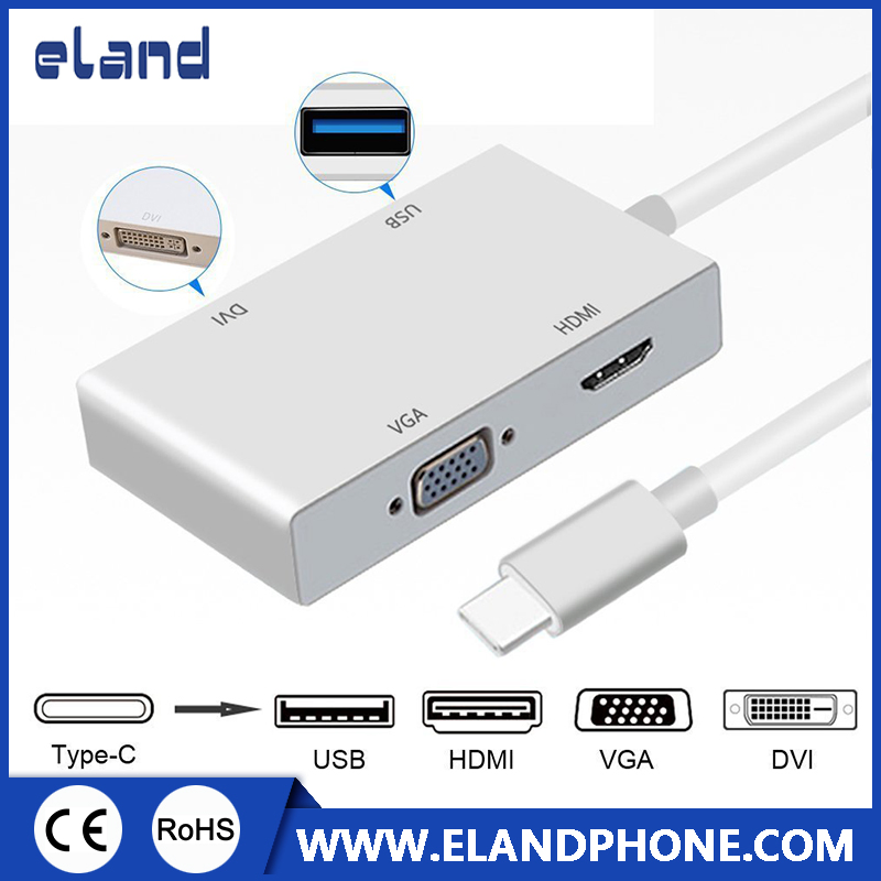 Multiport USB Type to U3/HDMI/DVI/VGA Adapter