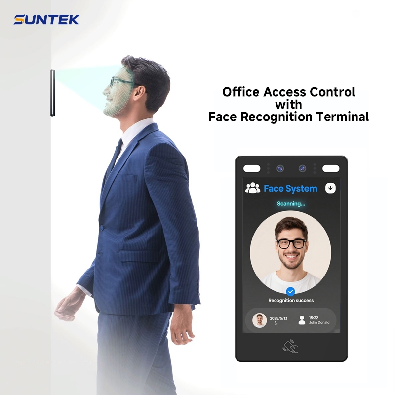 Suntek High Precision Access Control Detection Face Recognition Terminal with Dual HD Camera