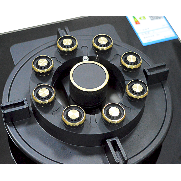 2 Burners Folding Gas Hob Tempered Glass Panel Double Cookers Gas Stove