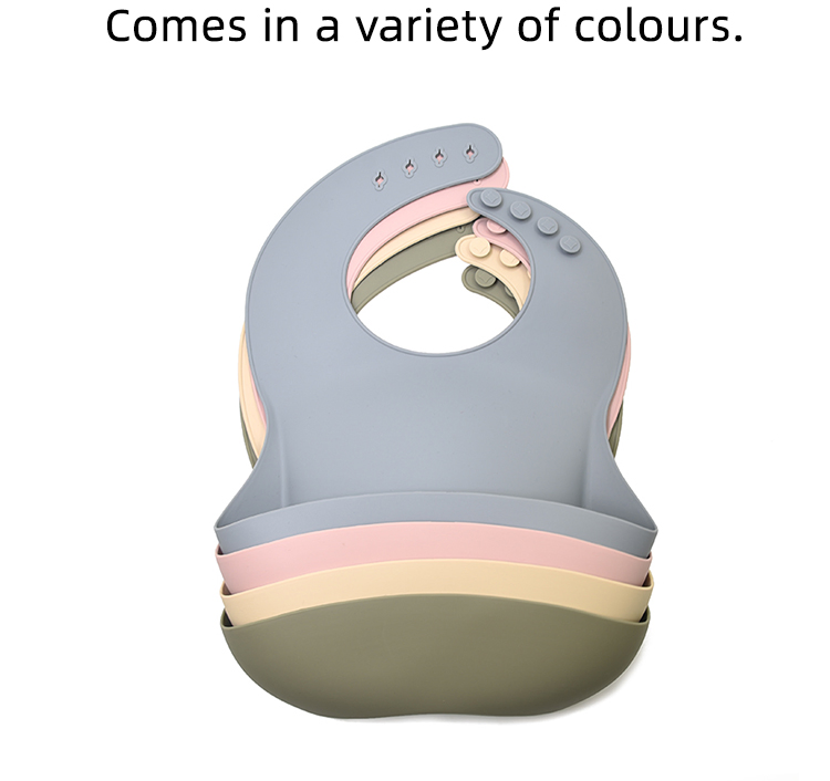 BPA-Free Waterproof Silicone Baby Bibs with Food Catcher