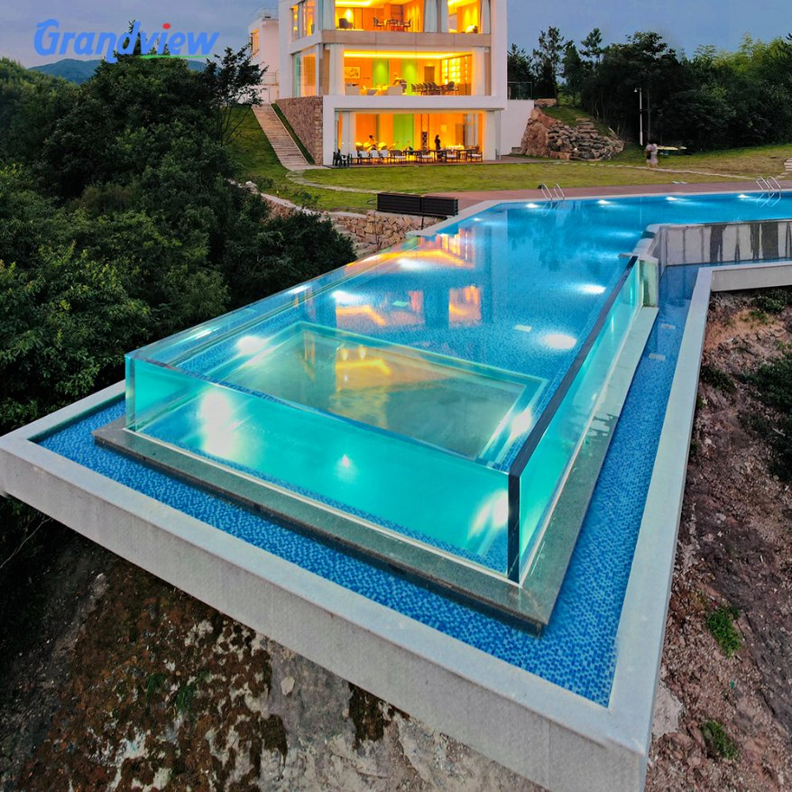 Clear Thick Large Outdoor UV Resistant Acrylic Swimming Pool Window for Sky Acrylic Swimming Pool