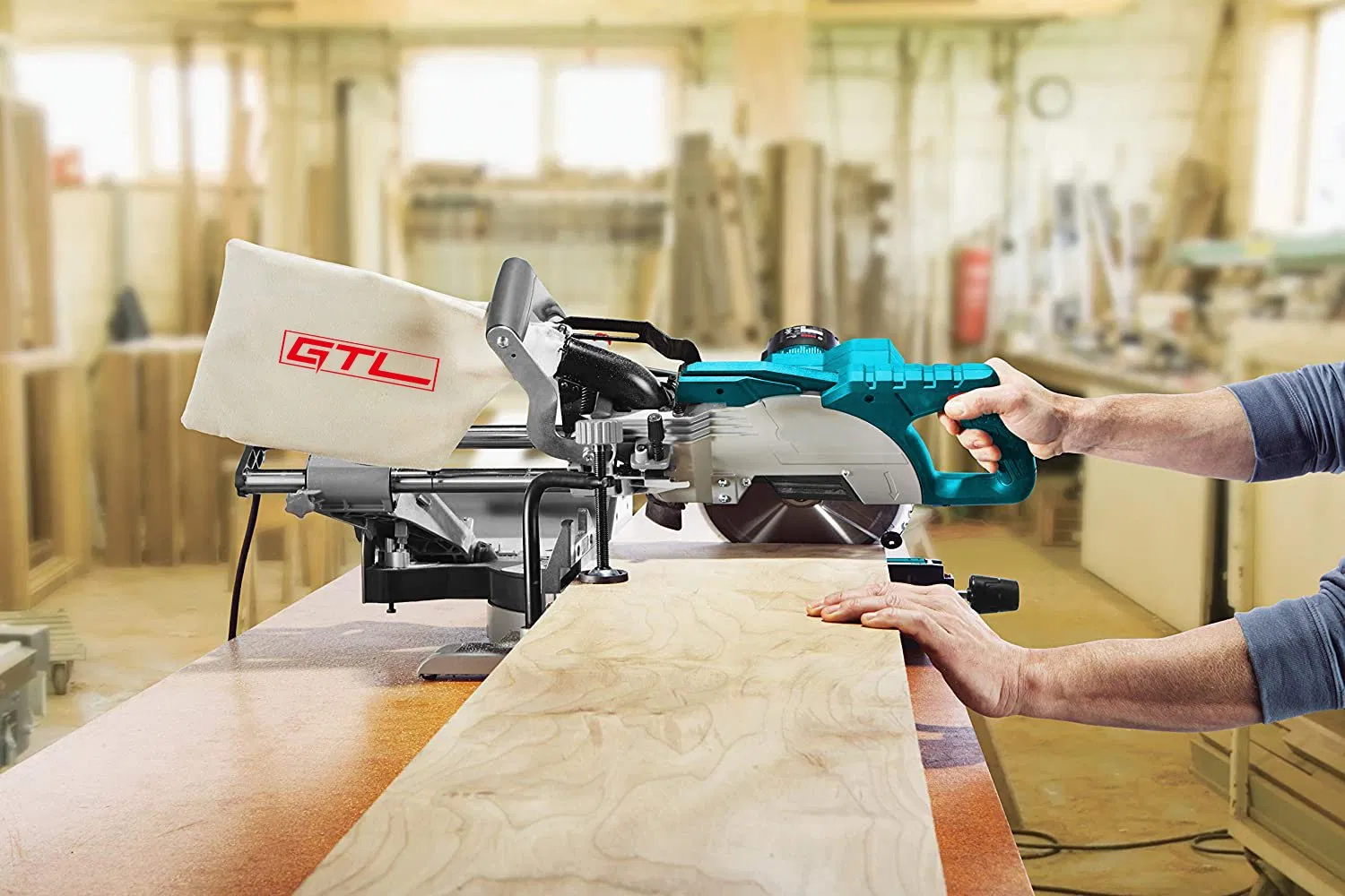 Power Tool 1800W 210mm Sliding Compound Miter Saw (MS210-010L)
