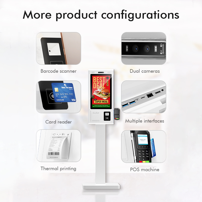 32 Inch Desktop Self Ordering Kiosk Automated Self-Service Order-Pay Terminal for Retail & Food Service