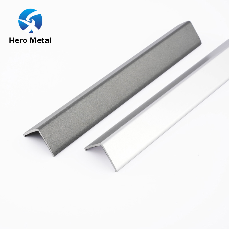 Customized Table Cover Cabinet Molding Shower Ceramic Banding Window Trim 2.7m Hero Metal 1.2mm Bevelled Edge Tiles L Shape Strip