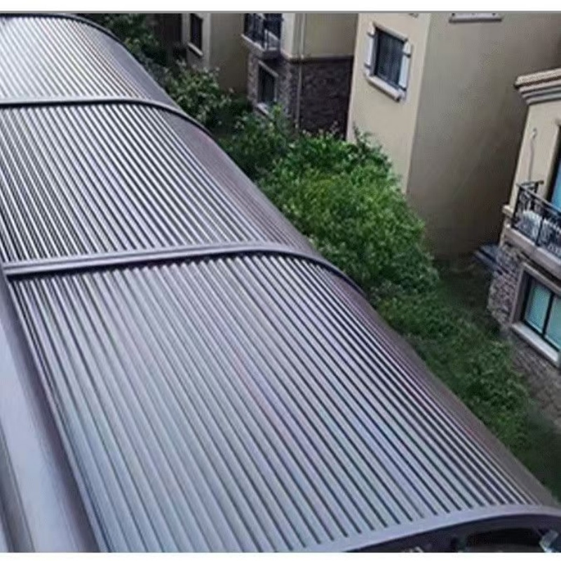 Customized by Chinese Manufacturers, This Low-Priced Electric Aluminum Alloy Roller Shade Awning Is a Retractable Glass Roof with High-Quality Sunshade Canopy.