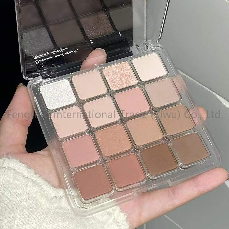 Wholesale 16 Shades Eyeshadow Palette Brown Tone Eye Makeup Powder Professional Makeup Brighten Cosmetic Makeup