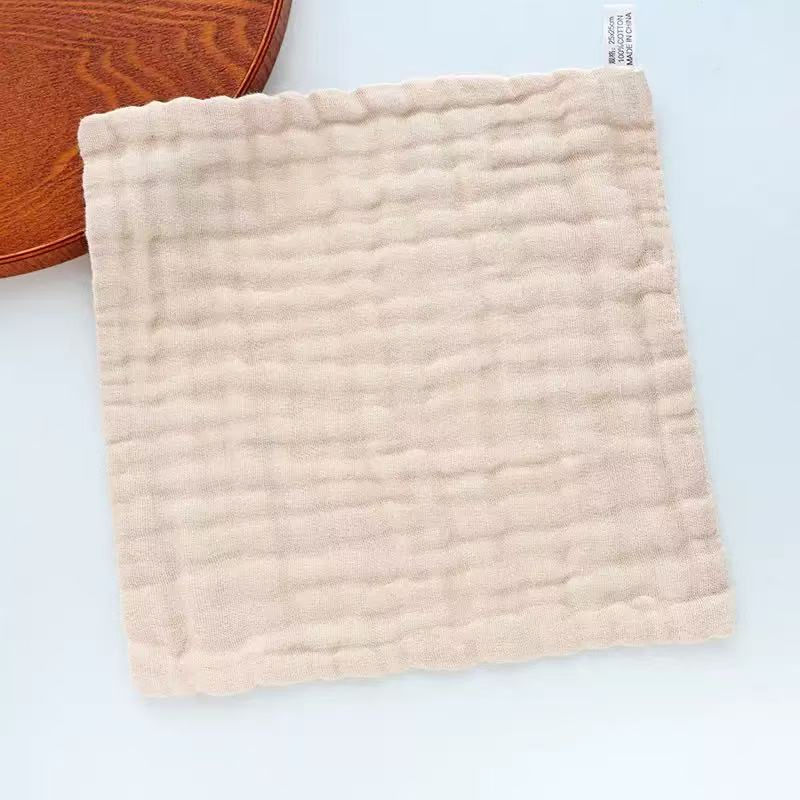 Whole Sale Solid 100% Muslin Cotton Baby Bibs Soft Square Shape Baby Drop Bibs