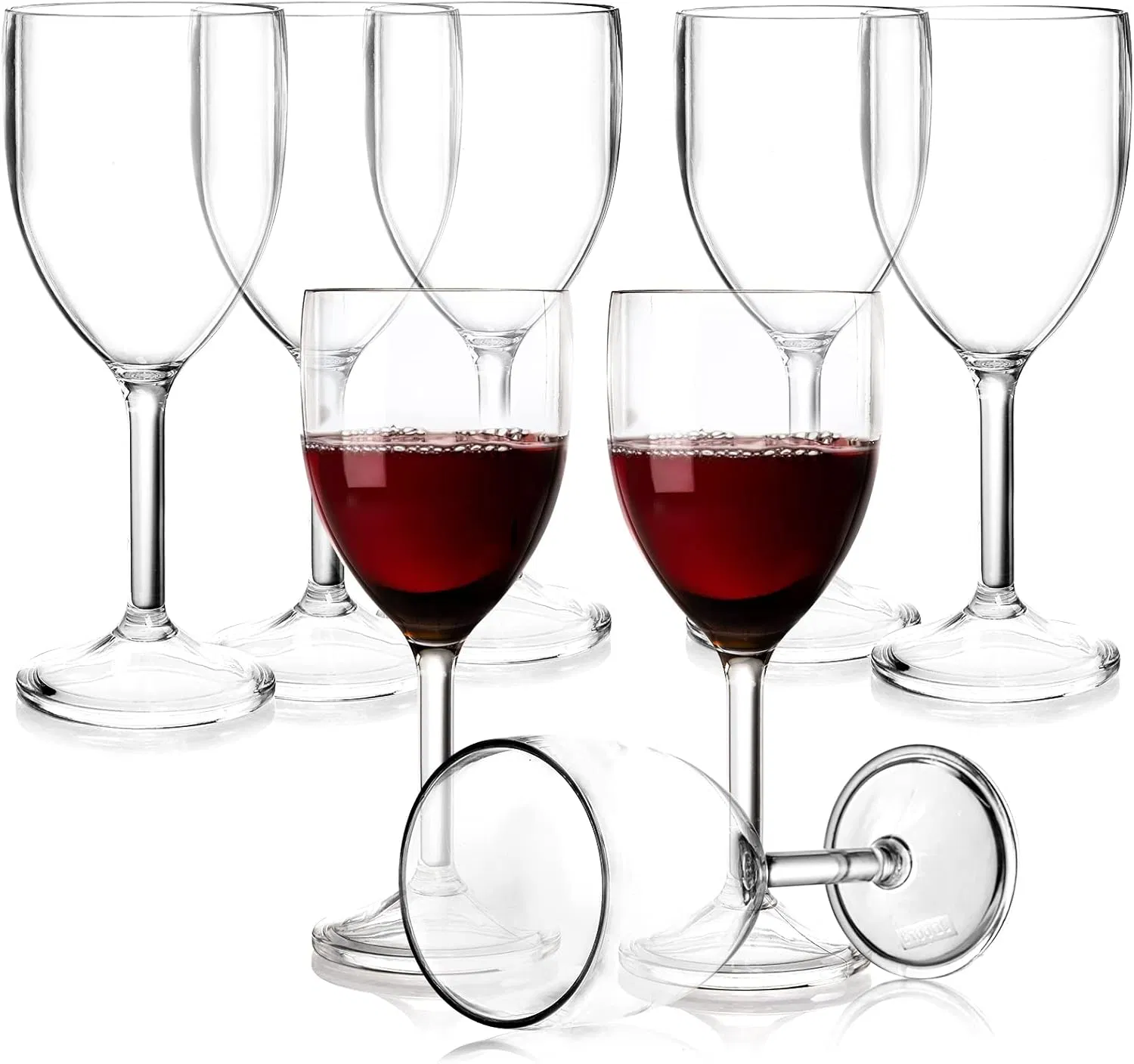 Unbreakable Clear Plastic Wine Goblets for Outdoor Use