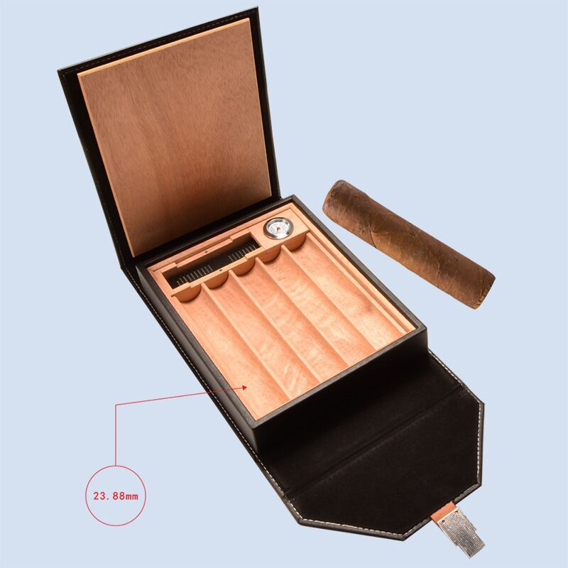 5PCS Portable Leather Cigarette Humidor Cases